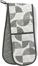 Matalan Printed Oven Gloves, 90 cm Size, Grey