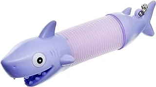 Generic Plastic Pop Tube Sensory Fidget Toy With Cute Shark Shaped And Lights Add More Entertaining And Fun For Kids - Purple