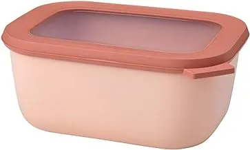 Mepal Cirqula Rectangular Multi Bowl 1500ml Nordic Blush - Food Storage Box - Stackable - Dishwasher Safe Polypropylene