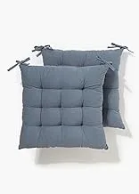 Matalan Seat Pads 2-Piece Set, 43 cm x 43 cm Size, Blue