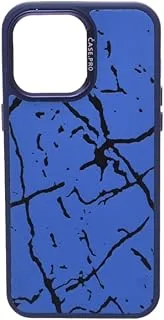 Silicone Back Phone Protection Cover With Amazing Design And Safety Edges For Iphone 15 Pro Max - Blue Black