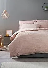 Matalan Pink Metallic Crinkle Duvet Cover, Double Size, Multi Color