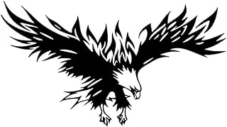 Practisol Eagle Car Decals 1 Pack Black Car Graphics Vinyl Sticker Decals for Car/Truck/SUV/Jeep, Universal Car Hood Body Side Decal Stickers