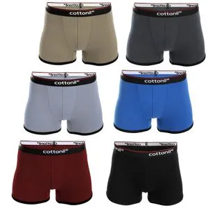 Cottonil Bundle OF (6) - Men Boxer Solid