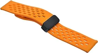 Silicone Watch Strap With Amazing Design And Flexibility For Smart Watch 22 mm - Light Orange