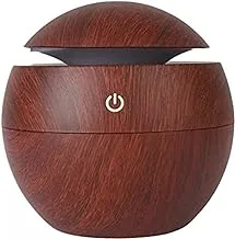 Ultrasonic Humidifier USB Essential Oil Diffuser, Dark Brown