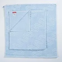 Ricrac Reby Curly Patterns Towel Set 2-Pieces, Sky Blue