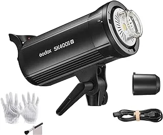 Godox SK400II-V Upgraded Studio Flash Light 400Ws Power 5600±200K Strobe Light Built-in 2.4G Wireless X System with LED Modeling Lamp for Wedding Portrait Advertising Photography