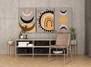 Phases Of Moon Art, Set Of 3 Printed canvas wall art 60x40