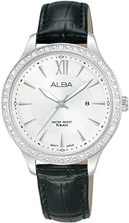 ALBA LADIES' Fashion Genuine Leather strap Silver white dial AH7BY5X