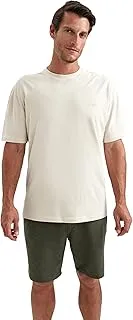 Mens Oversized Fit Crew Neck Plain from DeFacto Basics T-Shirt