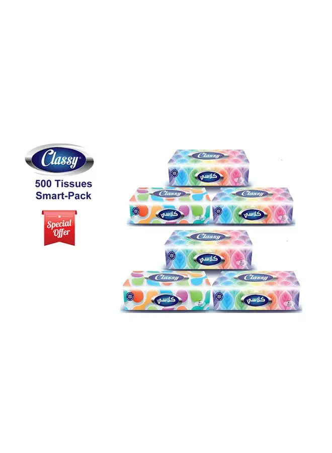 CLASSY Smart Pack 500 Tissues Promo (6 Packs)