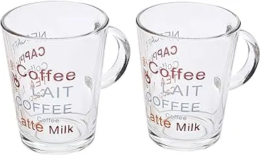 Pasabahce High Quality Tribeca Mug For Home Uses, Restaurants & Hotels, 400ml Set Of 2 Pcs.- Nescafe Decal