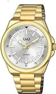 Q&Q WATCHES Q&Q Men's Watch QZ68J001Y - Analog Display, Stainless Steel Strap - Gold