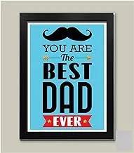 Best Dad Wooden Frame with Glass - Black - BZL-40-24322-BK