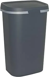 Allibert Mistral Flat 50L Plastic Anthracite Waste Basket – Rubbish Bin (320 mm, 400 mm, 630 mm)