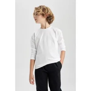 Defacto Boy Regular Fit Crew Neck Knitted Long Sleeve T-Shirt