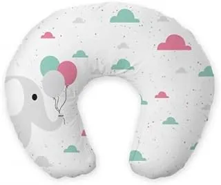 Mamas Gift Elephant Print Feeding Pillow, White