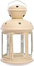 Elnada Large lantern Uniqe Design For Decorative Home, Patio Decor and Ramadan Celebrations - Beige