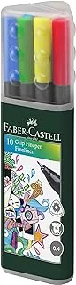 FABER-CASTELL GRIP FINE PEN 0.4MM PLASTIC TUBE OF 10 COLOR