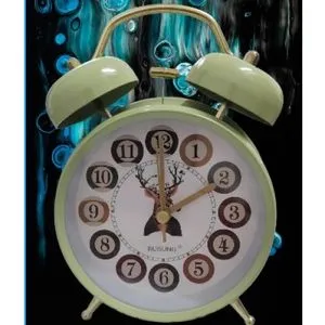 Unique Style Alarm Clock Bell With Night Light - Light Green