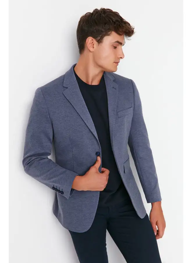 trendyol Indigo Men's Slim Fit Blazer Jacket