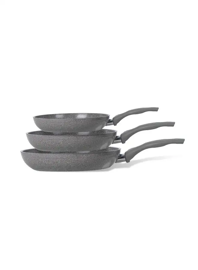 Top Chef 3 pieces Top Chef granite frying pan set (20-22-26) Grey