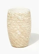 Matalan Textured Glass Bathroom Tumbler, 16 cm x 9 cm Size, Beige - 2841922