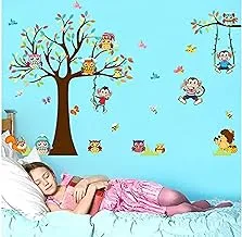 Cartoon tree and animals wall stickers living room bedroom children room decoration mm, 2724651461338