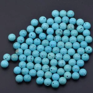 100PCS 8mm Blue Turquoise Gemstone, For Jewelry Making