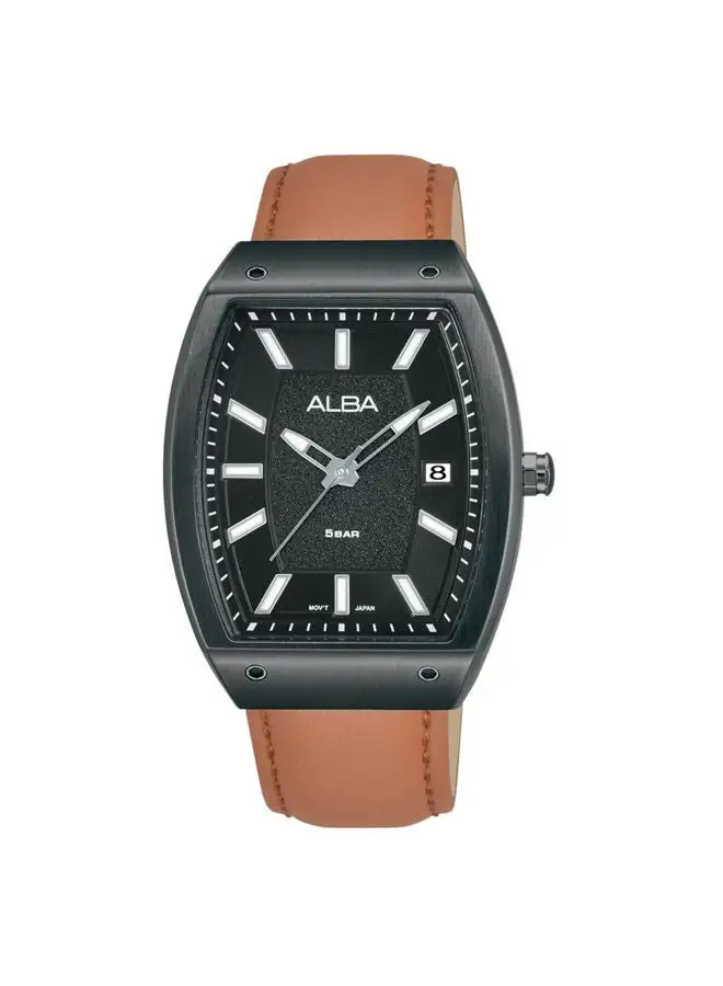 Alba Leather Analog Watch AG8N19X