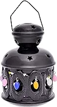 Elnada Oval lantern Uniqe Design For Decorative Home, Patio Decor and Ramadan Celebrations - Black