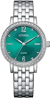 Citizen Quartz Crystal Dial Ladies Watch EL3100-55Z Silver