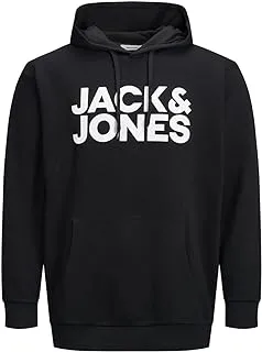 Jack & Jones Men's Corp Logo Hood Plus Size T-Shirt