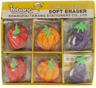 TB 13080-High Quality Soft Eraser Vegetables Shape Assorted Color - Multi Color