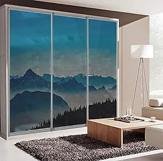 Bathroom/Window/Mobile Door Waterproof Frosted Glass Scenery Sticker-Ek