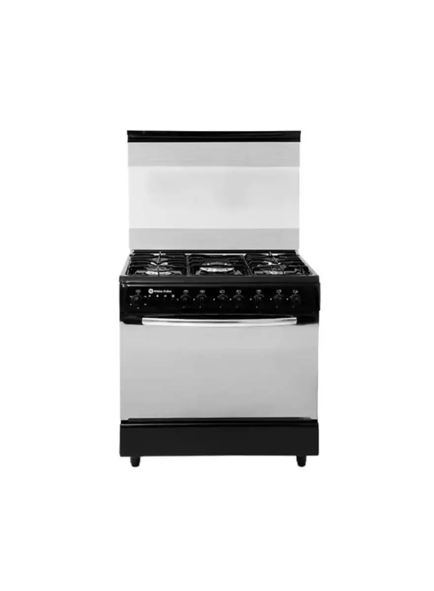 White Point Gas Cooker 60*80 Cm 5 Burners Free Stand Black Wpgc8060Ba