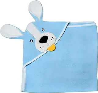 Baby Shoora Cotton Hooded Baby Bath Towel Shape Dog For Boys-Baby Blue