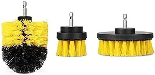 3pc Car Cleaning Brush Car Detailing Brush Drill Brush With Drill Attachment Tub Cleaner Scrubber Cleaning Brushes Automotive Detailing Spin Scrubber Set