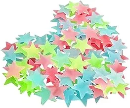 ZEACCT 500pcs Luminous Star Sticker, Glow in the Dark Stars Stickers, 3D Glowing Stars, Adhesive Glow Stars for Kids, Fluorescent Stars, for Living Room Bedroom Decor Ceiling Decor