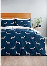 Matalan Duvet Cover, King Size, Navy