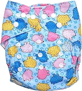 Mix&Max Waterproof Baby Washable Diapers Printed Animals For Unisex-Multicolor