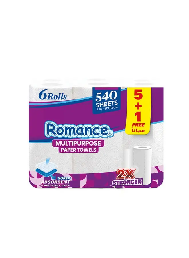 Romance 90 Sheet kitchen Towel (5+1) rolls