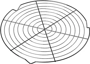رف شبكي لخبز الكيك، رف تبريد شبكي للكيك الدائري بقطر 32 سم، رف للكيك للتبريد السريع والمتساوي - أسود (3، 32 سم)