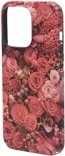 Generic Silicone High Quality Back Phone Protection Case With Flowers Print Design And Safety Edges For Iphone 14 PRO - Multi Color