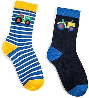 KOTON Boy's Socks 2 Pack Striped Multicolor Socks Set (pack of 2)