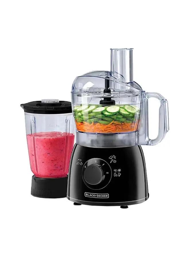 BLACK+DECKER Food Processor 26 Functions 3-in-1 (Blender + Dough Maker + Food Processor) 400.0 W FX400B-B5 Black