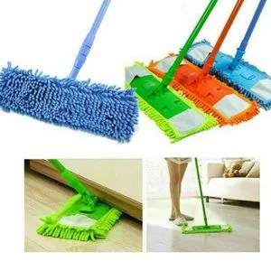 Parquet And Ceramic Mop Made Of Microfiber For Cleaning Floors And Walls.