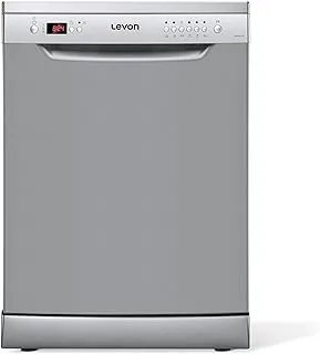 Levon Dishwasher For 12 Persons | Stainless Steel Color| With A 24-Hour Timer | 60 Cm | With 6 Comprehensive Programs - 4132004