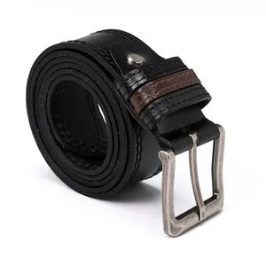 Activ Stitched Edges Triple Loop Belt - Black